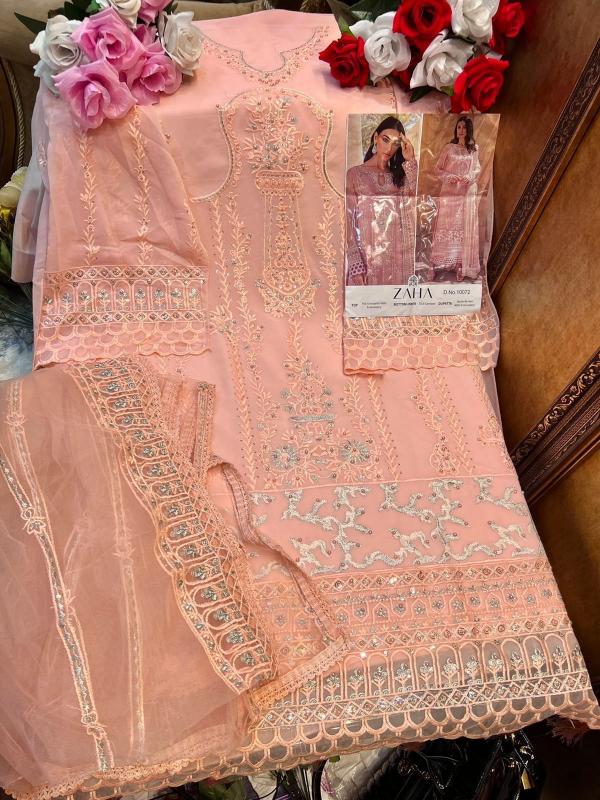 Zaha Nabia Vol 2 Georgette embroidery Designer Pakistani suit